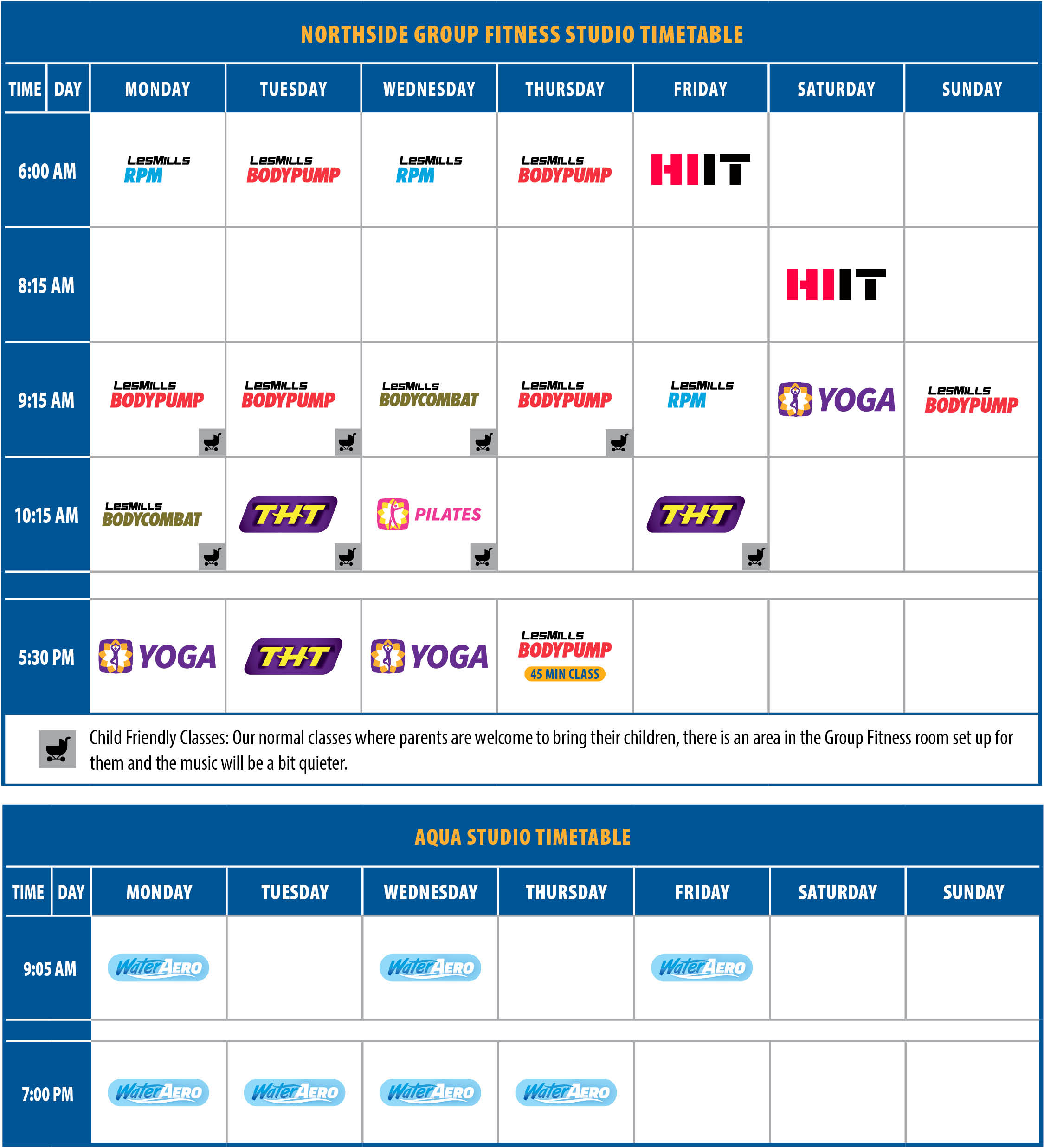 AF Timetable Northside1 website2 Group Fitness Shepparton